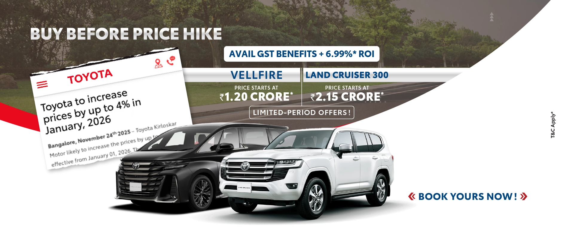 Toyota _ Price Hike _ Web Banner 2025