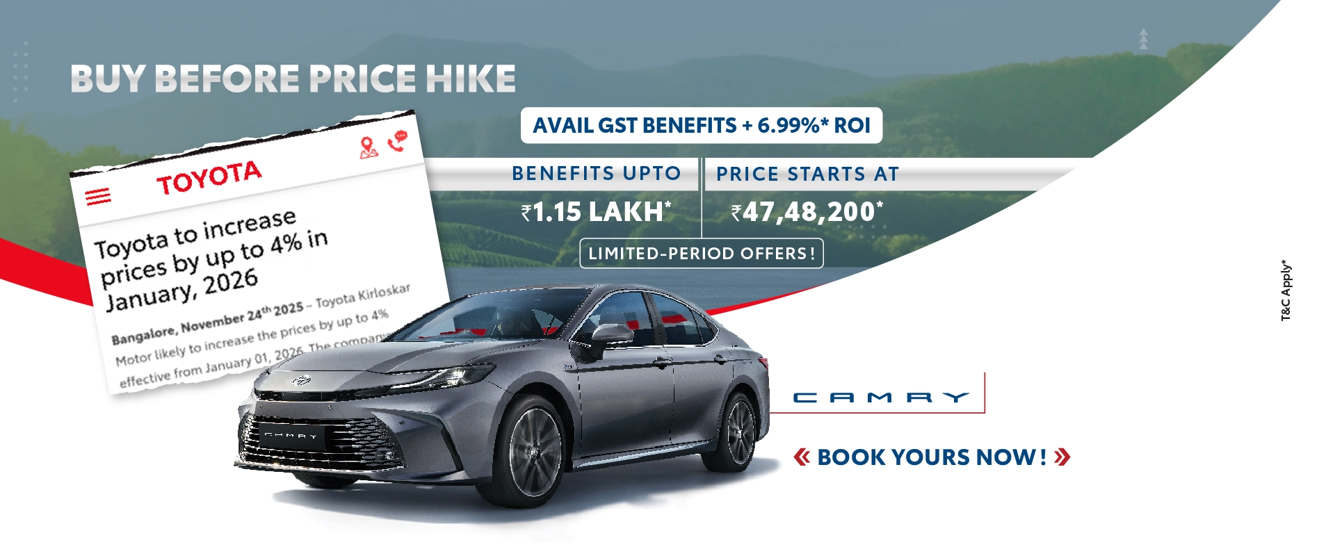 Toyota _ Price Hike _ Web Banner 2025
