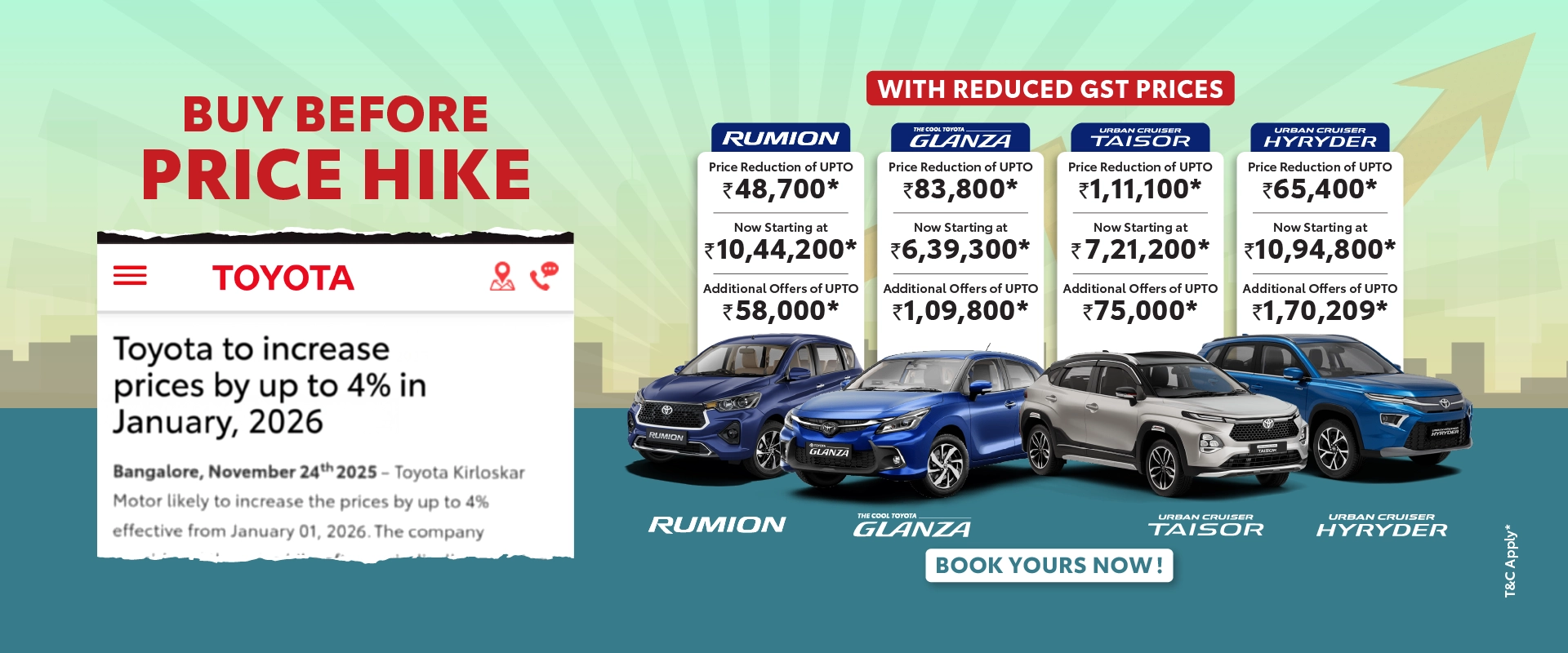 Toyota _ Price Hike _ Web Banner 2025